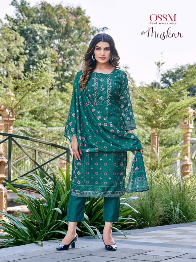 Muskan Ossm Viscose Exclusive Wear Wholesale Readymade Salwar Suit